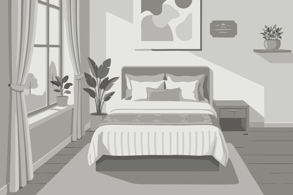 Quarto Privativo com Cama de Casal